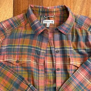 Toad&Co Vibrant Plaid Button-Up Shirt women’s medium